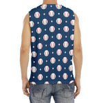 Baseballs Star Pattern Print Men's Fitness Tank Top