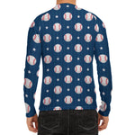 Baseballs Star Pattern Print Men's Long Sleeve Rash Guard