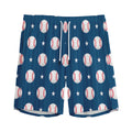 Baseballs Star Pattern Print Men's Athletic Shorts