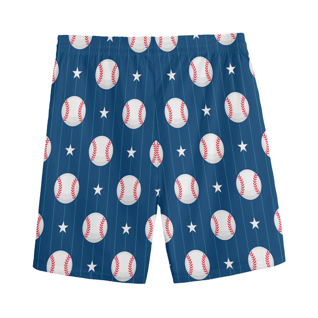 Baseballs Star Pattern Print Men's Sports Shorts