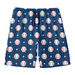 Baseballs Star Pattern Print Men's Swim Trunks
