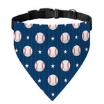 Baseballs Star Pattern Print Over The Collar Dog Bandana