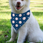 Baseballs Star Pattern Print Over The Collar Dog Bandana