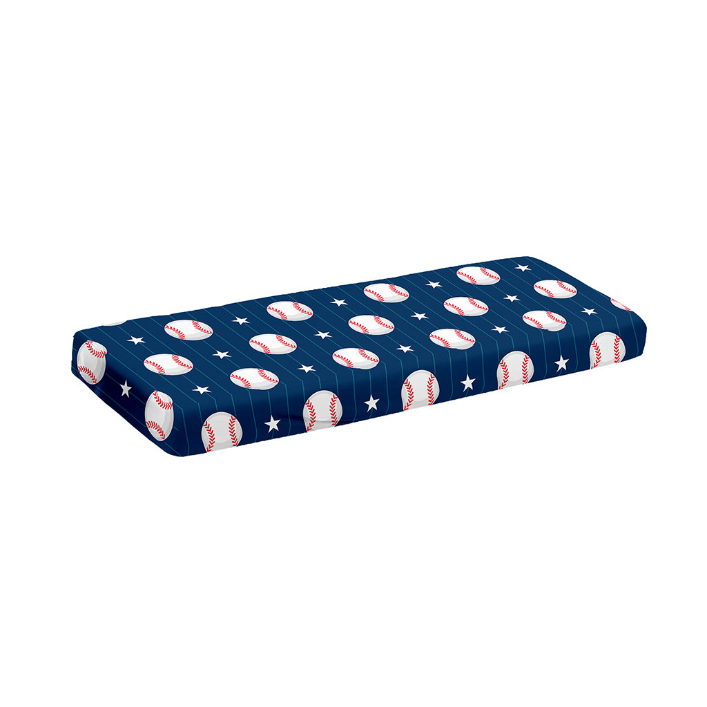 Baseballs Star Pattern Print Piano Keyboard Cover