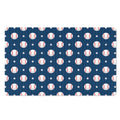 Baseballs Star Pattern Print Polyester Doormat