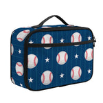 Baseballs Star Pattern Print Portable Lunch Bag