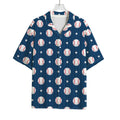 Baseballs Star Pattern Print Rayon Hawaiian Shirt
