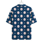 Baseballs Star Pattern Print Rayon Hawaiian Shirt