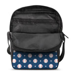 Baseballs Star Pattern Print Rectangular Crossbody Bag