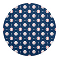 Baseballs Star Pattern Print Round Blanket