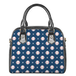 Baseballs Star Pattern Print Shoulder Handbag