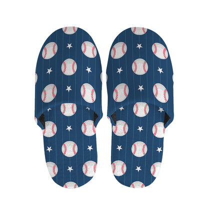 Baseballs Star Pattern Print Slippers