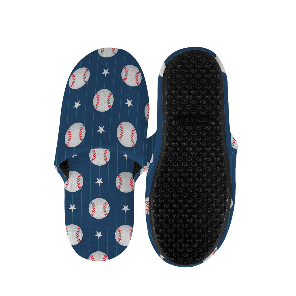 Baseballs Star Pattern Print Slippers