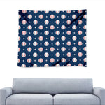 Baseballs Star Pattern Print Tapestry