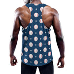 Baseballs Star Pattern Print Training Tank Top