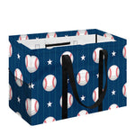 Baseballs Star Pattern Print Utility Tote Bag