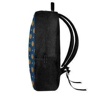 Basketball And Star Pattern Print 17 Inch Backpack