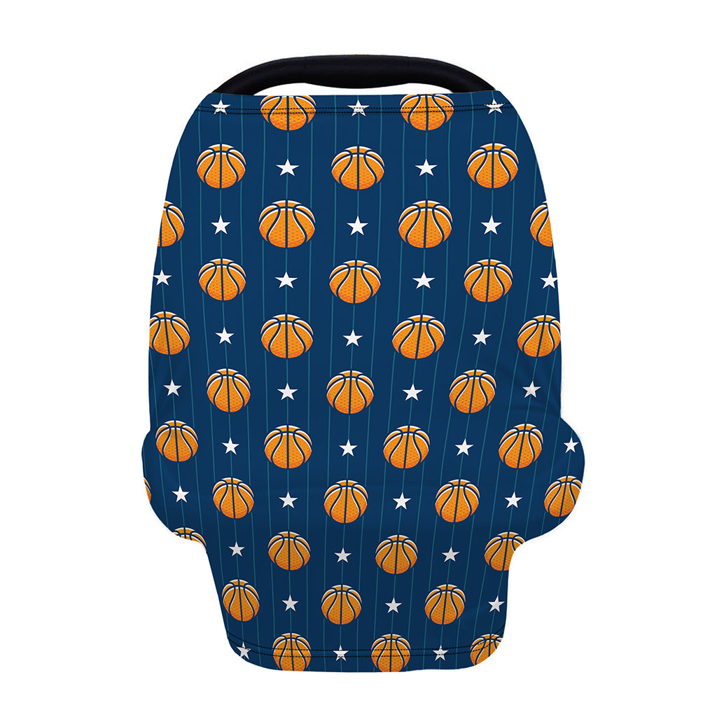 Basketball And Star Pattern Print Baby Seat Cover