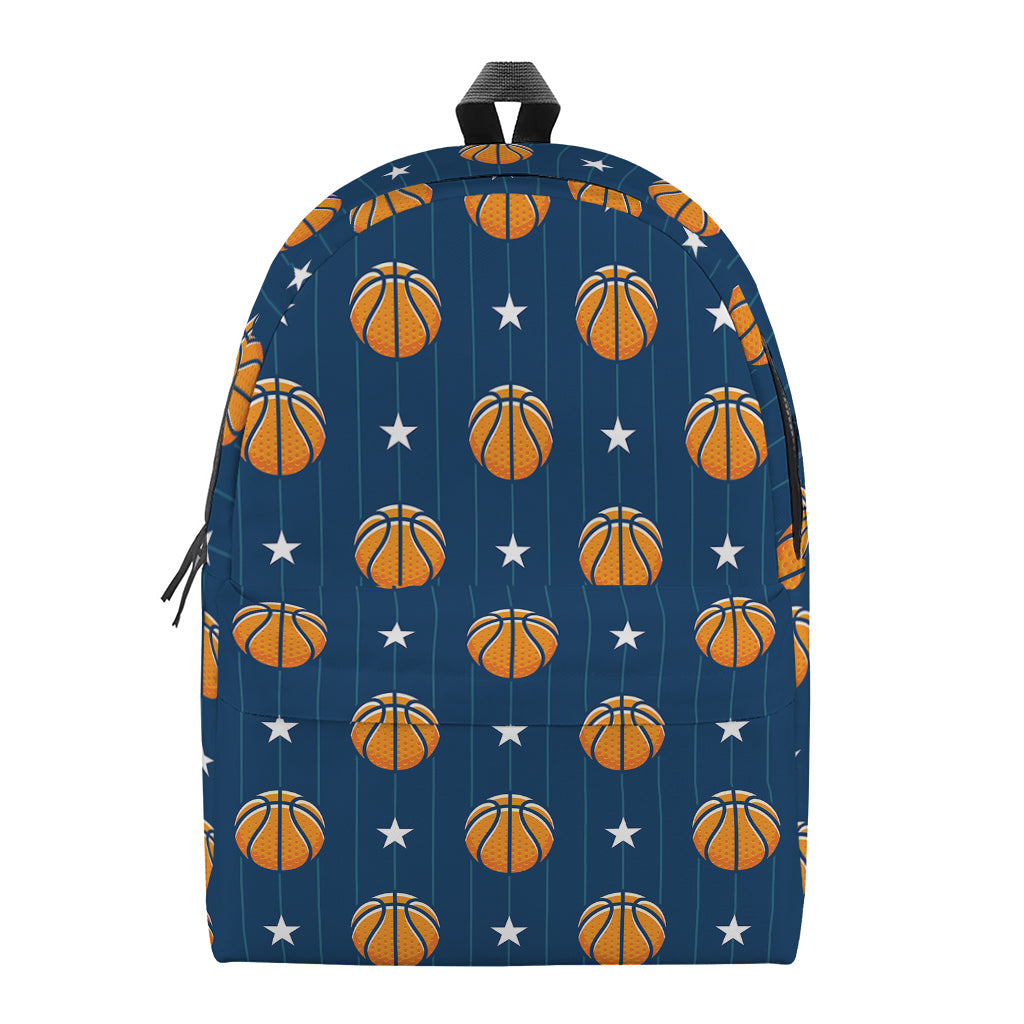 Basketball And Star Pattern Print Backpack