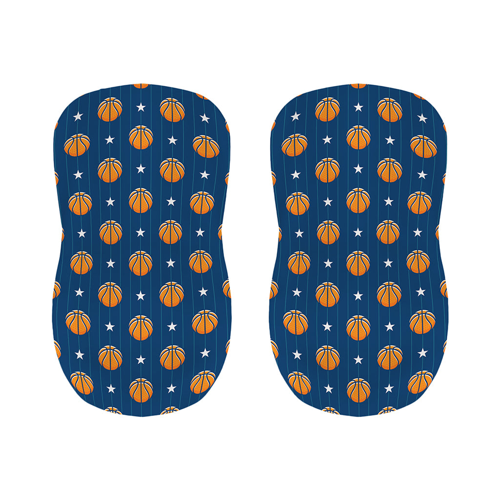 Basketball And Star Pattern Print Bar Stool Covers