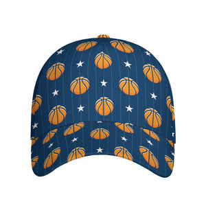 Basketball And Star Pattern Print Baseball Cap