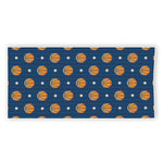 Basketball And Star Pattern Print Beach Towel