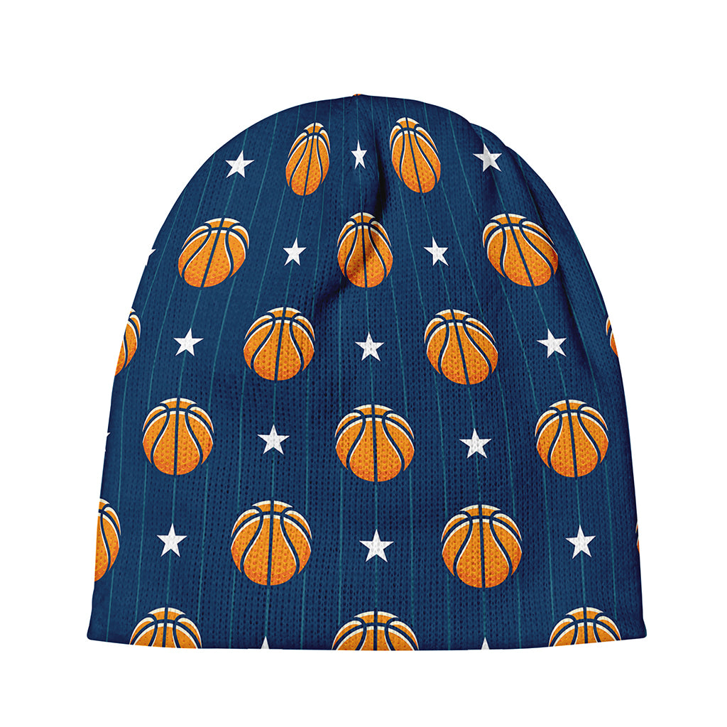 Basketball And Star Pattern Print Beanie