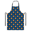 Basketball And Star Pattern Print Bib Apron With Pocket