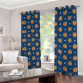 Basketball And Star Pattern Print Dimout Grommet Curtains