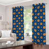 Basketball And Star Pattern Print Blackout Grommet Curtains