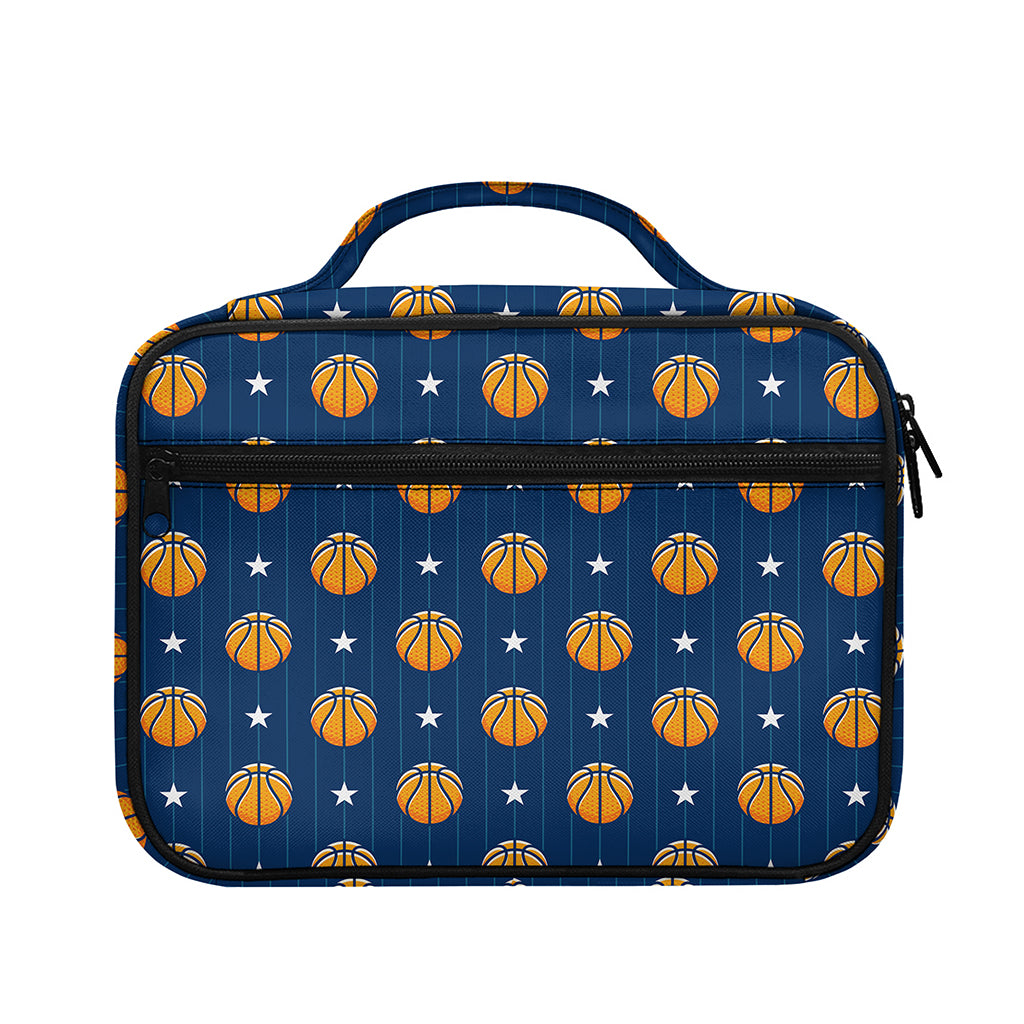 Basketball And Star Pattern Print Briefcase Bible Bag