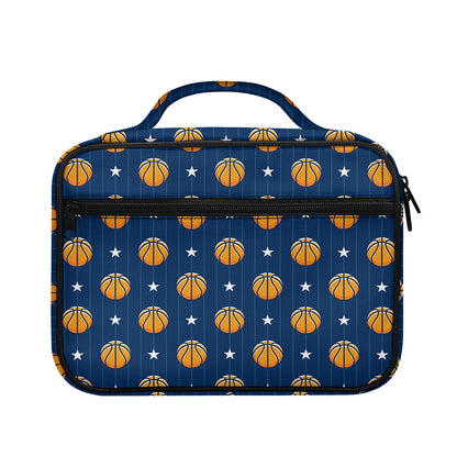 Basketball And Star Pattern Print Briefcase Bible Bag
