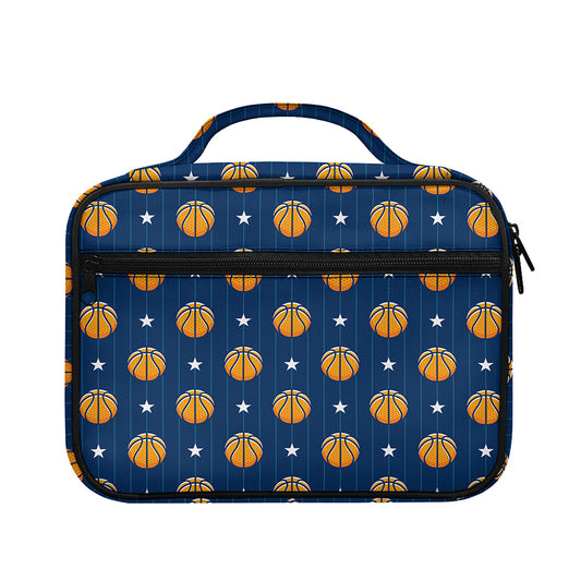 Basketball And Star Pattern Print Briefcase Bible Bag