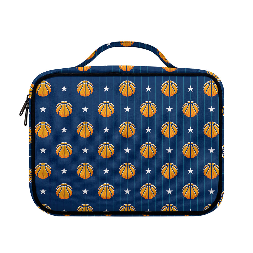 Basketball And Star Pattern Print Briefcase Bible Bag