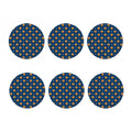 Basketball And Star Pattern Print Coaster Set