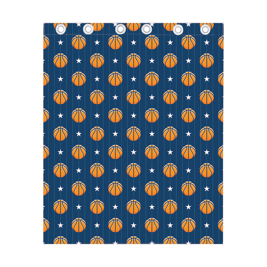 Basketball And Star Pattern Print Curtain