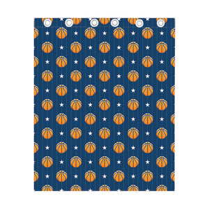 Basketball And Star Pattern Print Curtain