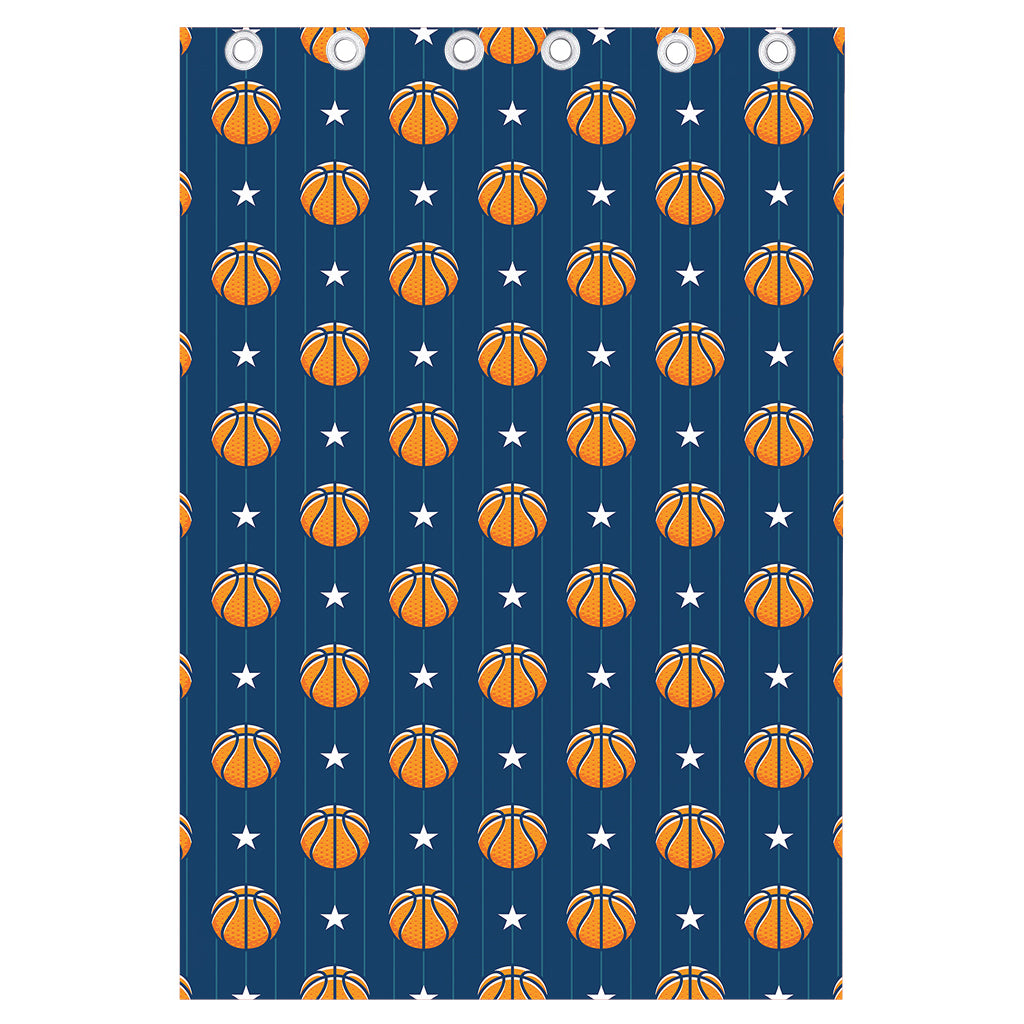 Basketball And Star Pattern Print Curtain