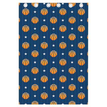 Basketball And Star Pattern Print Curtain