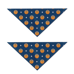 Basketball And Star Pattern Print Dog Bandana