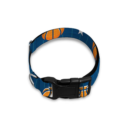 Basketball And Star Pattern Print Dog Collar
