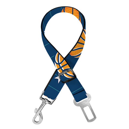 Basketball And Star Pattern Print Dog Seat Belt