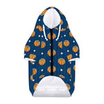 Basketball And Star Pattern Print Dog Zip Up Hoodie