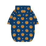 Basketball And Star Pattern Print Dog Zip Up Hoodie
