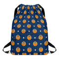 Basketball And Star Pattern Print Drawstring Backpack