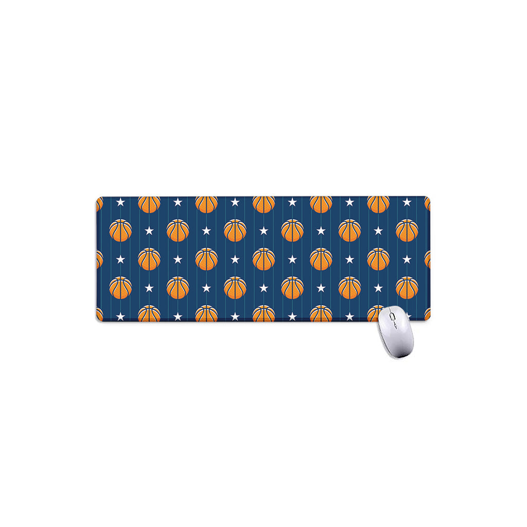 Basketball And Star Pattern Print Extended Mouse Pad