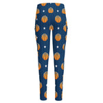 Basketball And Star Pattern Print High-Waisted Pocket Leggings