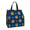 Basketball And Star Pattern Print Insulated Lunch Tote