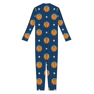 Basketball And Star Pattern Print Jumpsuit