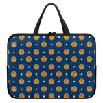 Basketball And Star Pattern Print Laptop Sleeve With Handle
